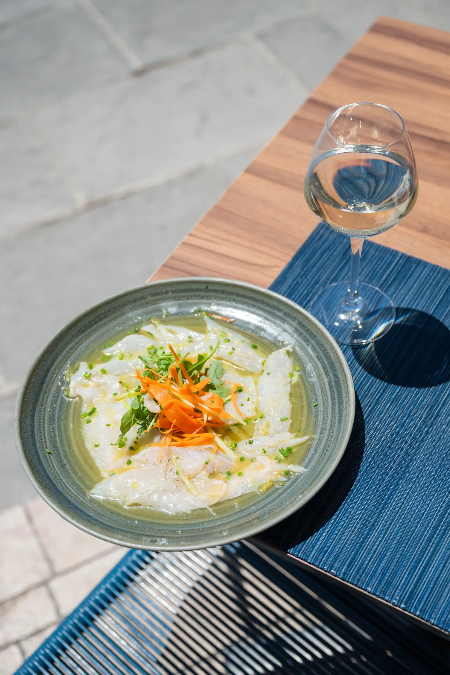 Ceviche de daurade royale marinée aux trois agrumes, Casa Leya