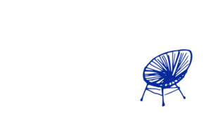 image représentant le logo chaise bleu du Casa Leya qui reflete l'ambiance et la décoration