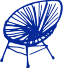 image représentant le logo chaise bleu du Casa Leya