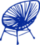 image représentant le logo chaise bleu du Casa Leya qui reflete l'ambiance et la décoration